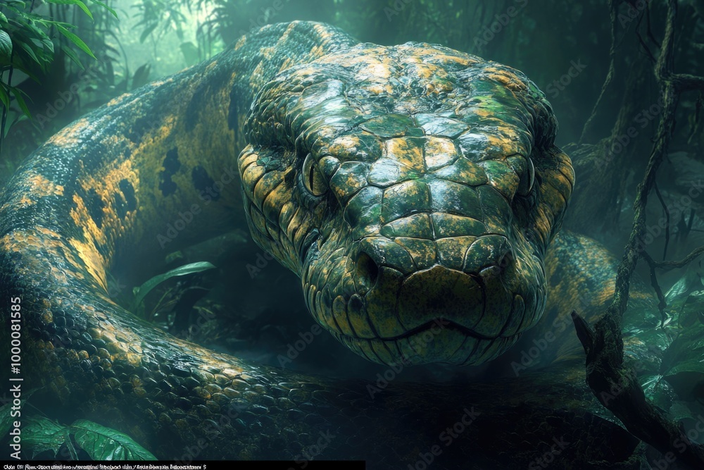 Titanoboa Emerges from the Depths of a Lush Prehistoric Jungle as the Ultimate Ancient Serpent