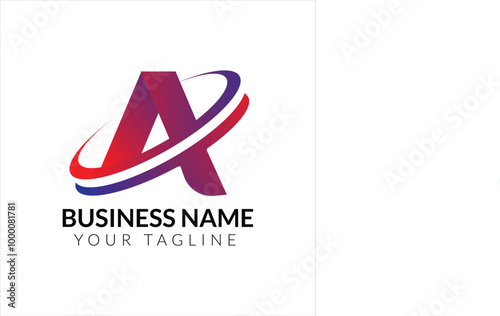 A abstract modern minimalist typography 3a colorful letter logo design template