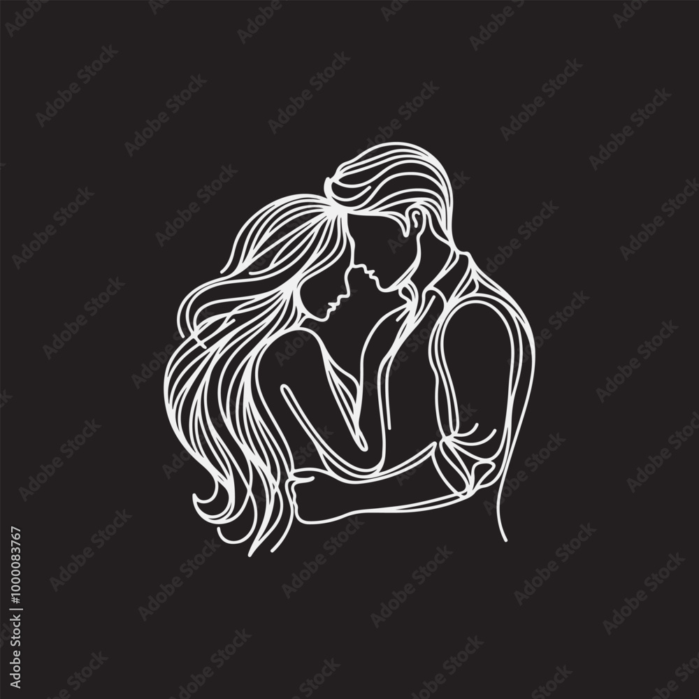 line art wedding husband wife, Mordan, kissing and romantic couple vector design. line art wedding husband wife, Mordan, kissing and romantic couple vector design.