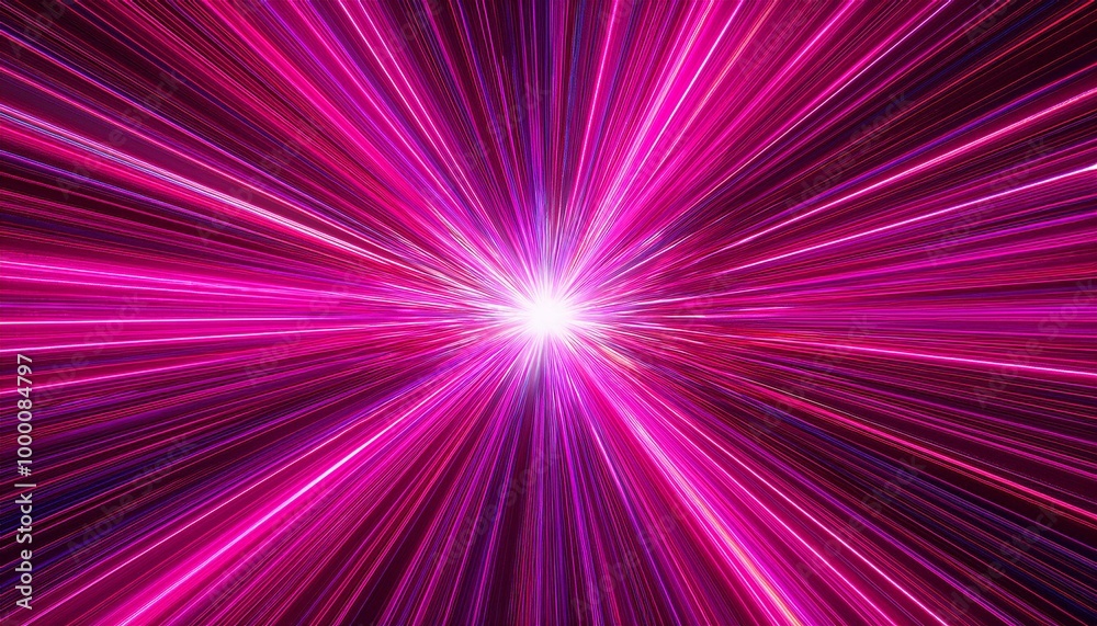 The effect of a laser burst of energy in space. Movement of pink cosmic flare. The effect of a laser burst of energy in space. Movement of pink cosmic flare.