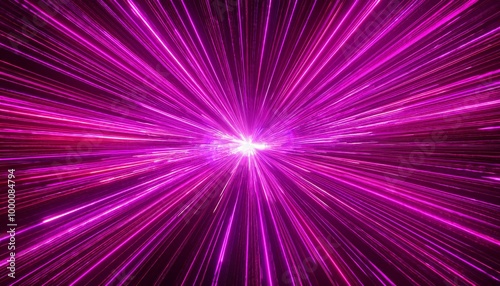 The effect of a laser burst of energy in space. Movement of pink cosmic flare.