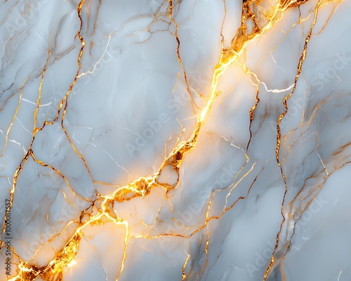 Close-up of elegant marble texture with gold veins, creating a luxurious and sophisticated backdrop for design and decor applications.