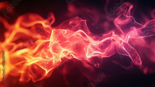 Dynamic abstract fiery smoke image in vibrant red and orange hues, perfect for creative backgrounds, graphics, and design inspiration.