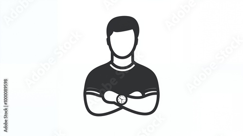 a man with his arms crossed icon 
