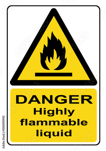 Danger highly flammable liquid