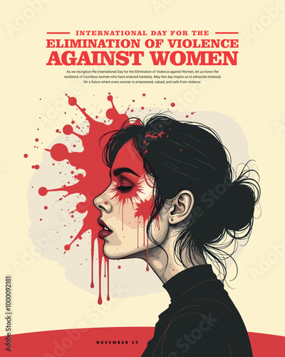 Stop violence against women social media post banner template, Elimination of Violence Against Women