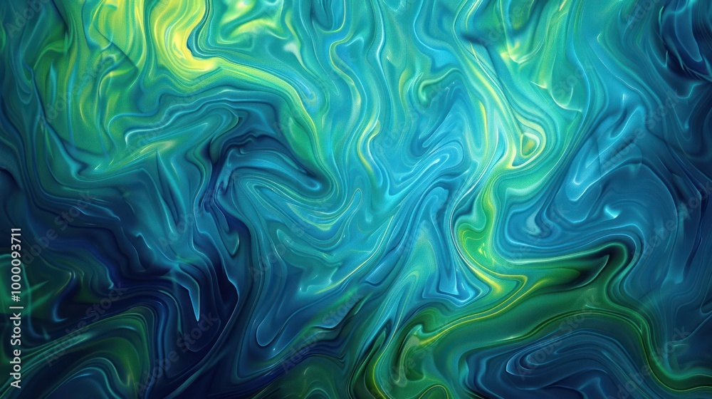 Abstract Swirling Blue and Green Abstract Swirling Blue and Green