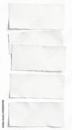 Wallpaper Mural Four white rectangular paper stickers isolated on a blank background Torontodigital.ca