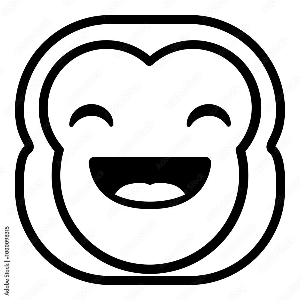 Happy Monkey Emoji. Simple Ape Smiley Icon. Happy Monkey Emoji. Simple Ape Smiley Icon.