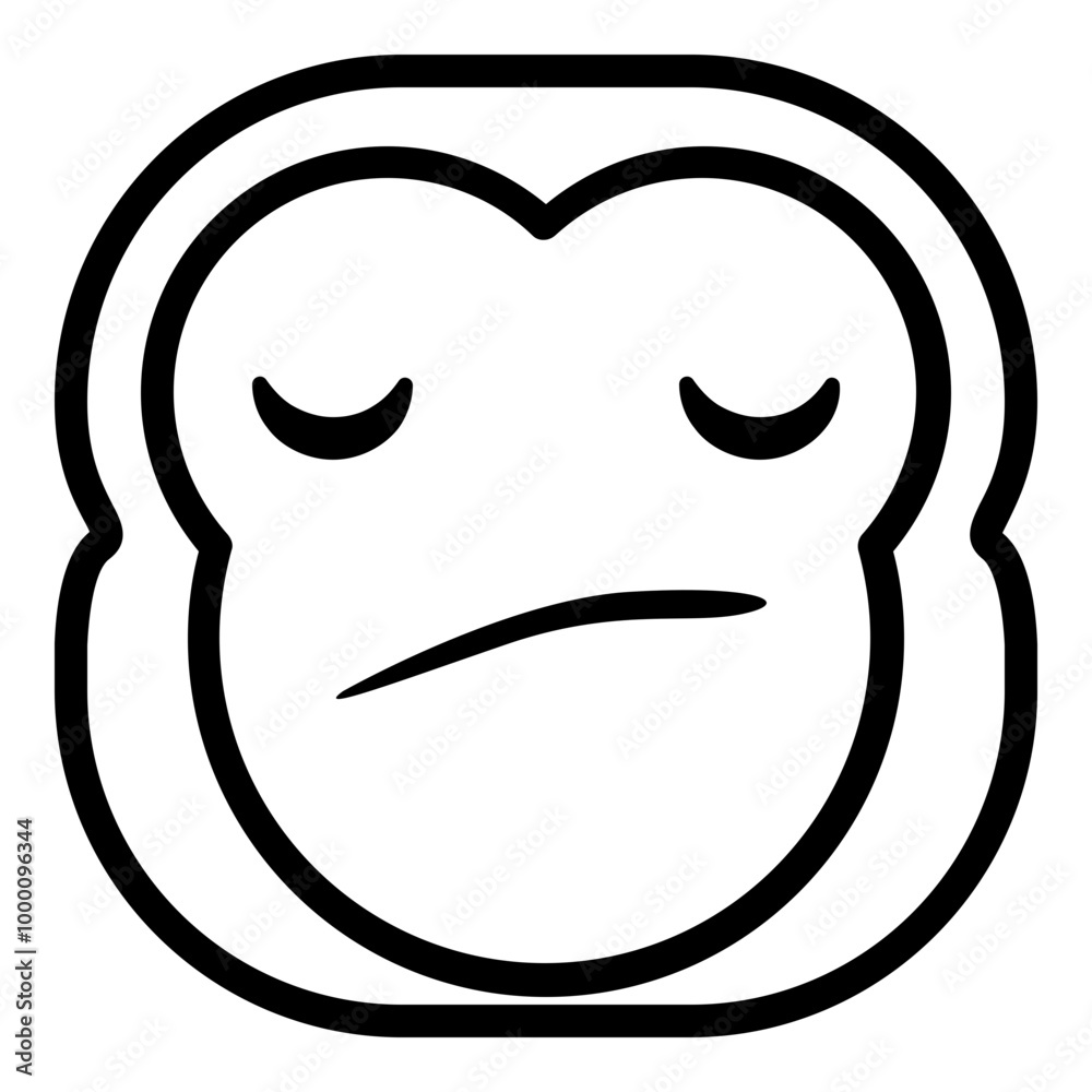 No Face Monkey Emoji. Simple Ape Smiley Icon. No Face Monkey Emoji. Simple Ape Smiley Icon.