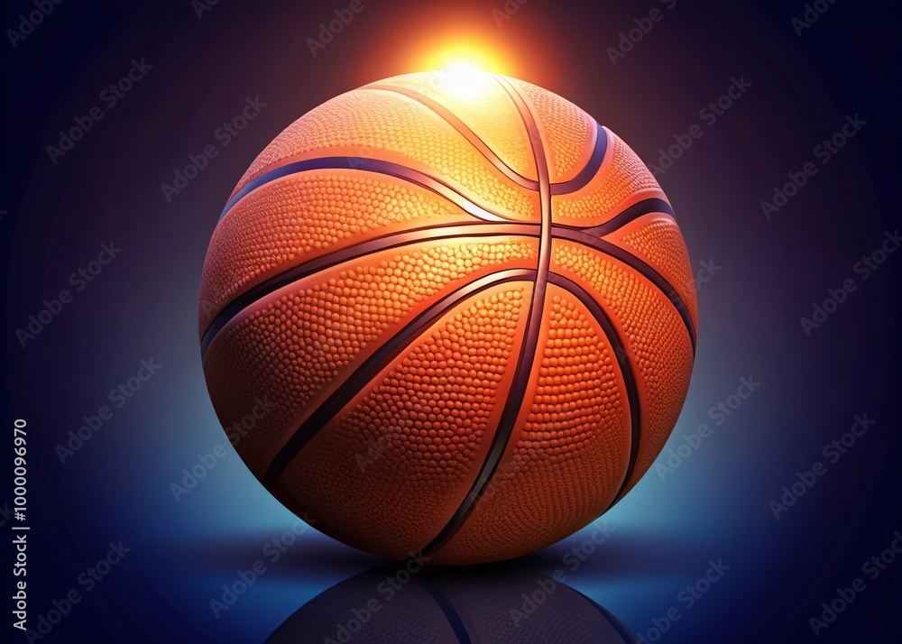 Fototapeta premium High-Quality Basketball Ball Vector PNG for Sports and Fitness Designs, Illustrations, and Graphics