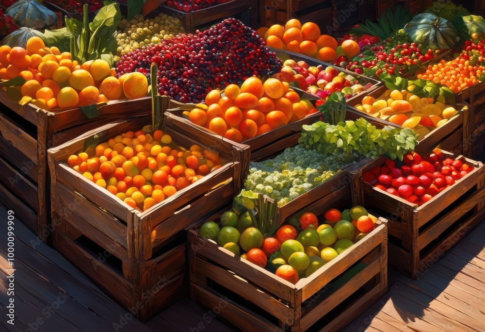 vibrant display colorful fruits vegetables allergy labels highlighting fresh produce variety nutritional information, colors, freshness, organic, market vibrant display colorful fruits vegetables allergy labels highlighting fresh produce variety nutritional information, colors, freshness, organic, market
