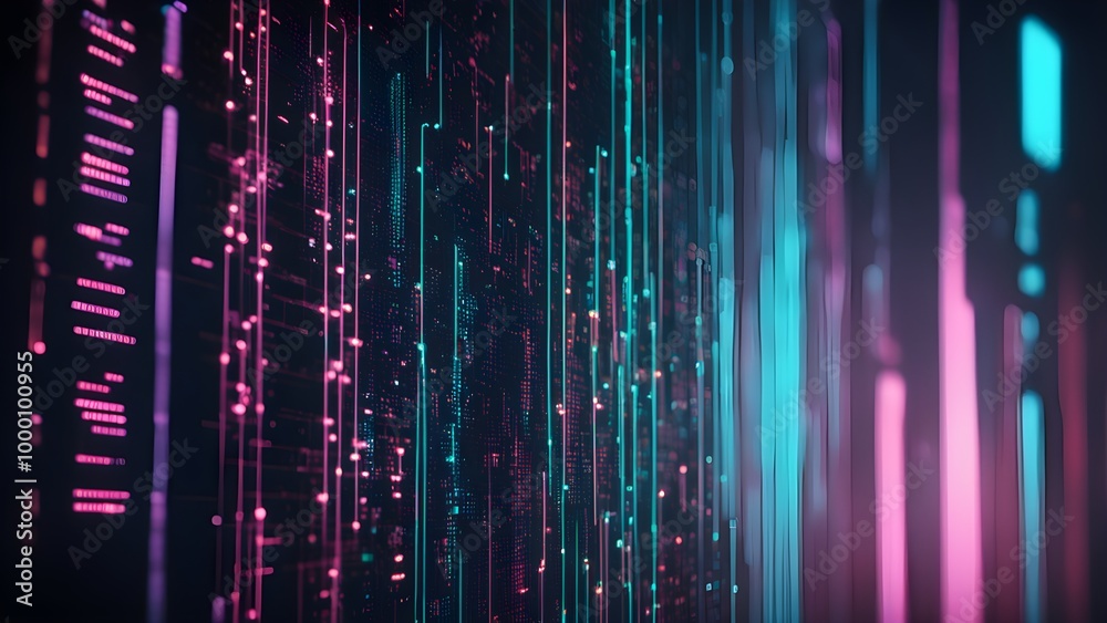 Abstract background of glowing neon lines in blue, pink and purple. Abstract background of glowing neon lines in blue, pink and purple.