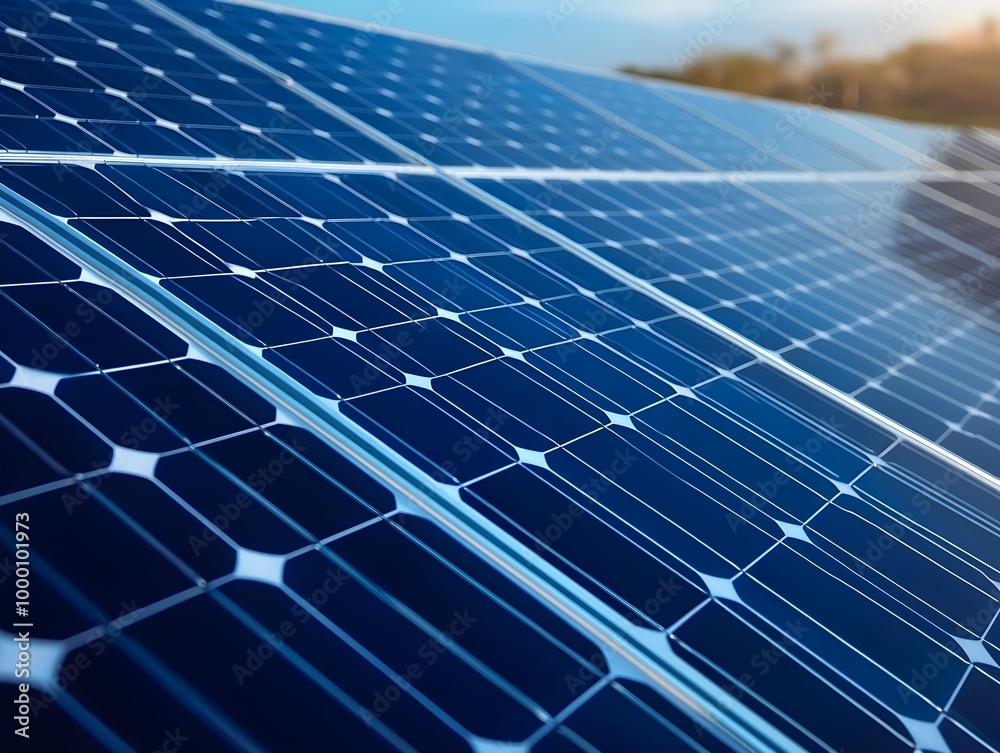 Detailed close-up of solar panels efficiently capturing sunlight in an outdoor setting, highlighting the technology and sustainability of renewable energy. Detailed close-up of solar panels efficiently capturing sunlight in an outdoor setting, highlighting the technology and sustainability of renewable energy.