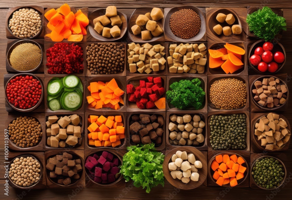 vibrant textures colorful ingredients kibble showcasing rich variety shapes freshness, dry, pet, food, nutrition, pets, crunch, colors, nourishment, feeding vibrant textures colorful ingredients kibble showcasing rich variety shapes freshness, dry, pet, food, nutrition, pets, crunch, colors, nourishment, feeding