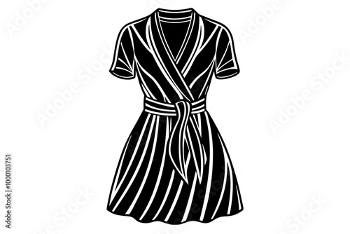 Swing dress silhouette vector