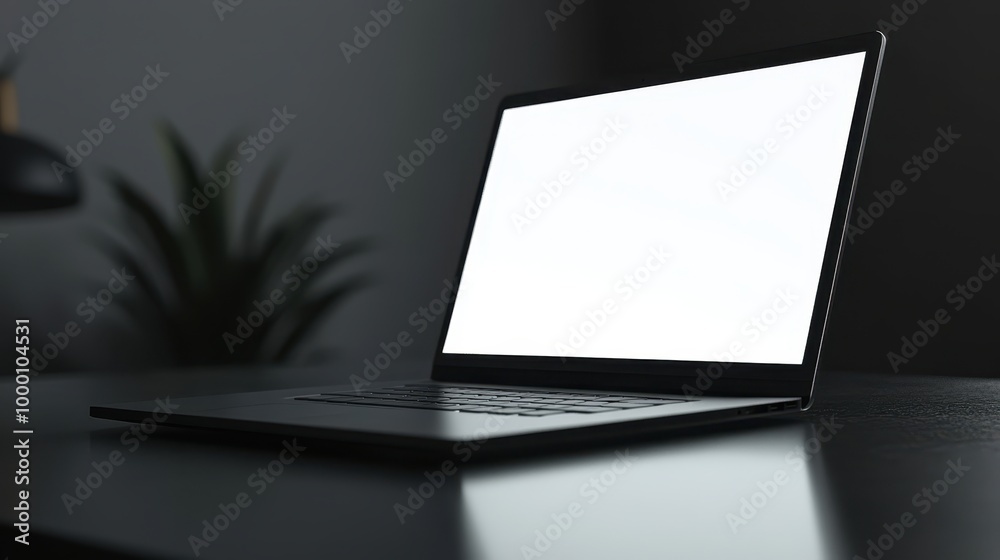 The Modern Laptop on Desk The Modern Laptop on Desk
