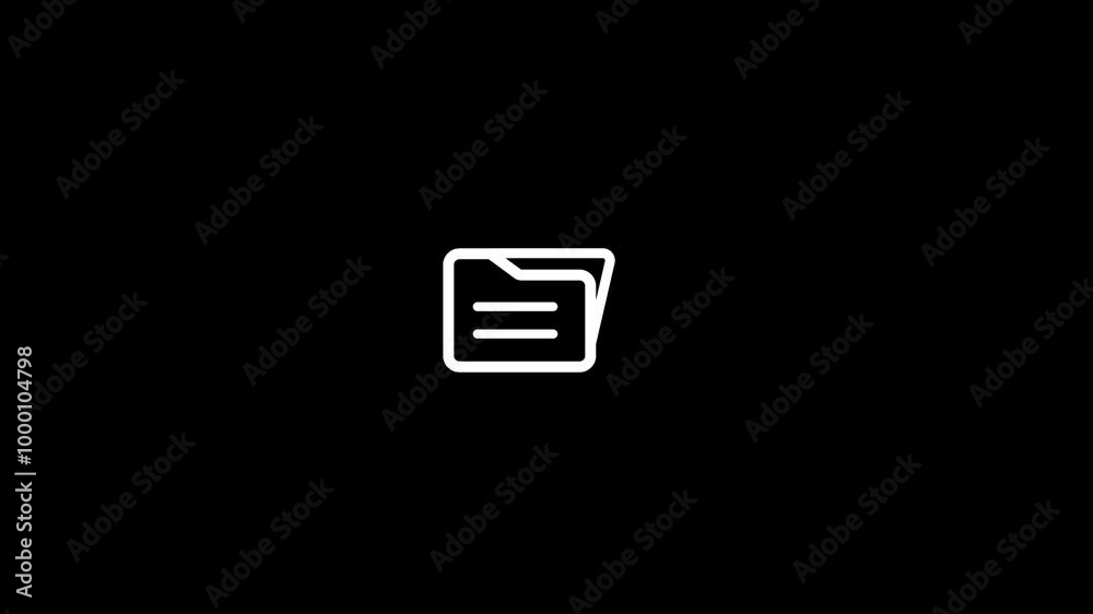 open file folder icon animation .add file of file manager icon concept ,stock line file icon open file folder icon animation .add file of file manager icon concept ,stock line file icon