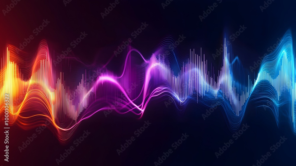 Abstract Neon Waveform Pattern. Abstract Neon Waveform Pattern.