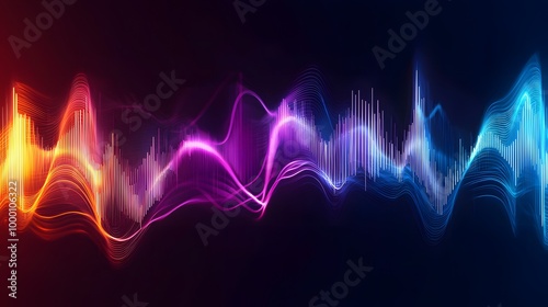 Abstract Neon Waveform Pattern.