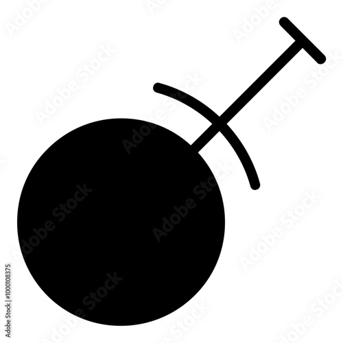 Pizza Cutter Simple Solid Icon