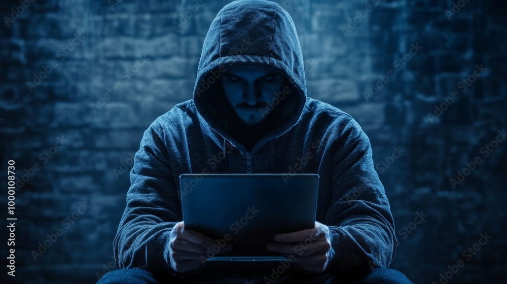 Hacker in the shadows. Hacker in the shadows.