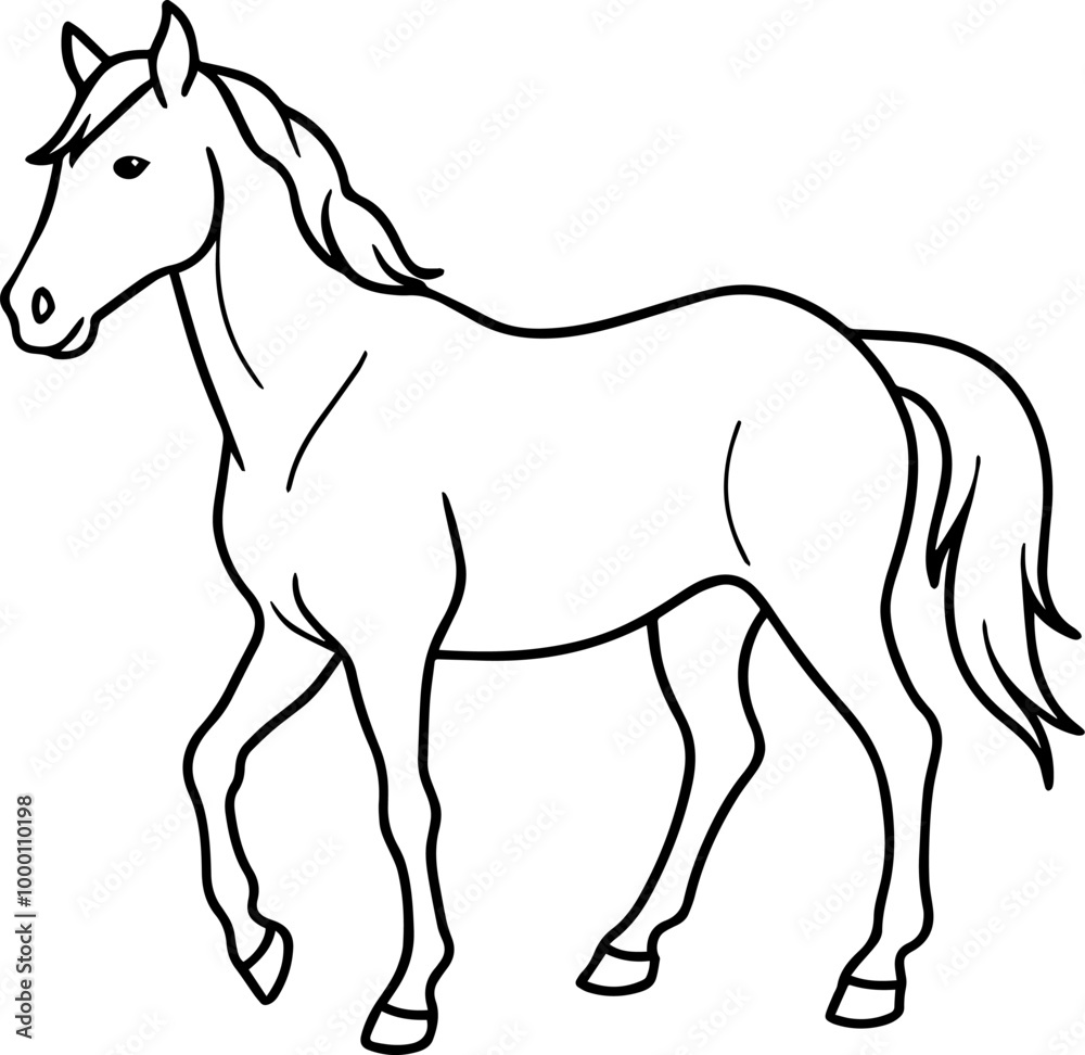 horse outline line art vector illustration horse outline line art vector illustration