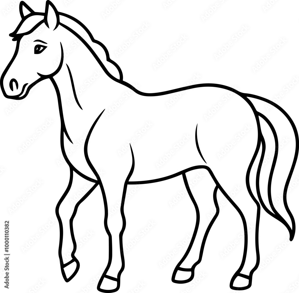 horse outline line art vector illustration horse outline line art vector illustration