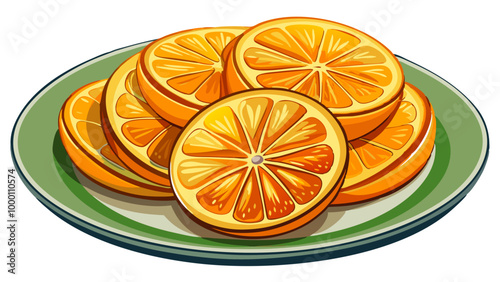 slices of orange  - vector illustration of orange isolated on white, orange vector art