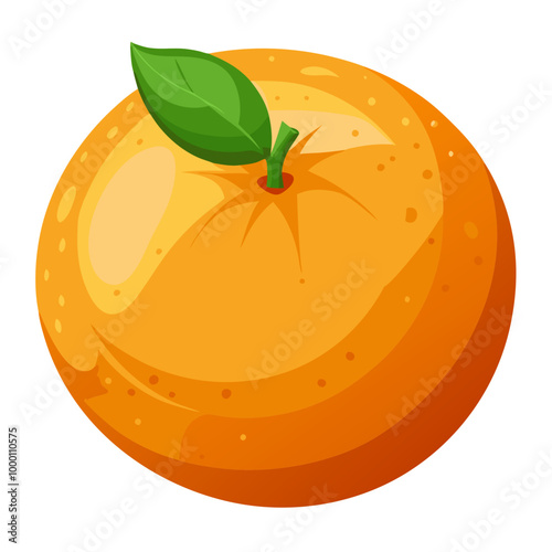 orange fruit with leaves - vector illustration of orange isolated on white, orange vector art