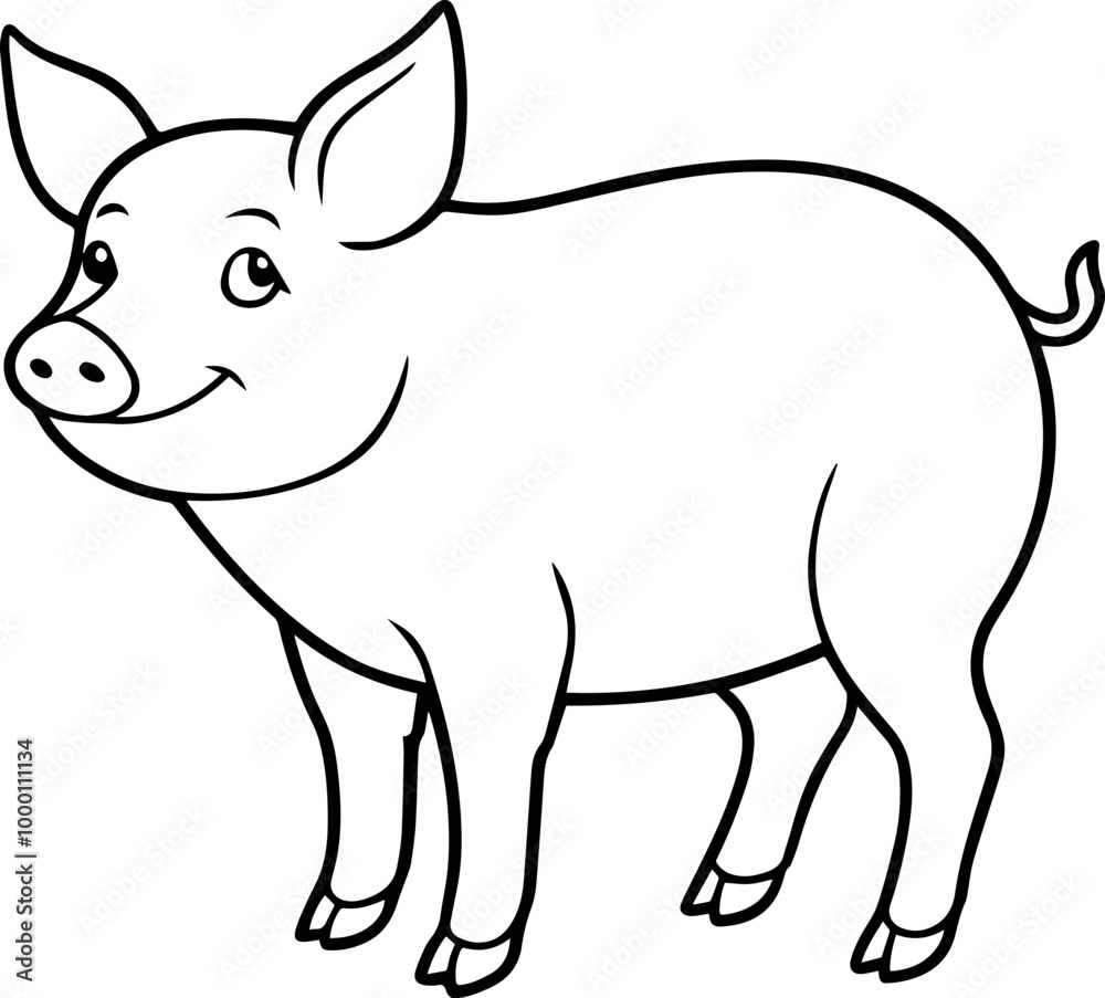 pig outline vector silhouette illustration pig outline vector silhouette illustration