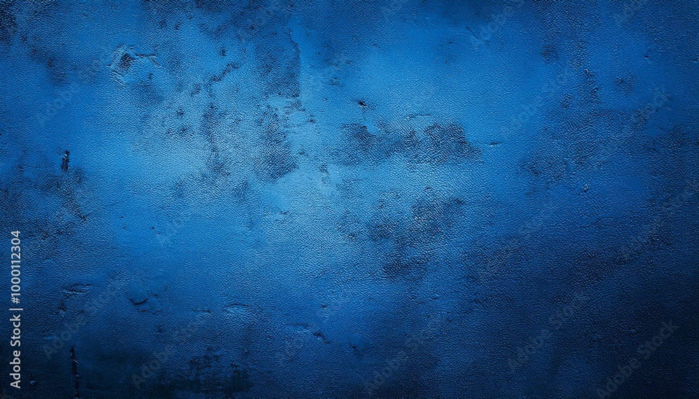 Obraz premium Detail of old distessed dark blue wall, grungy background or texture