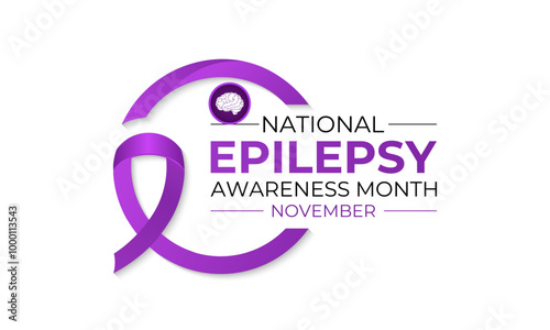 November is Epilepsy Awareness Month, which raises awareness and understanding of the disease and supports those who are affected by it. Vector illustration of background.