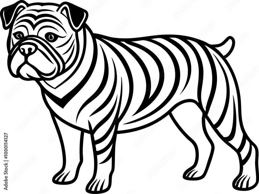 Black line art the drawing dog looks illustration. This is an editable and printable vector eps file Black line art the drawing dog looks illustration. This is an editable and printable vector eps file