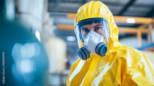 Man in Protective Suit. photo