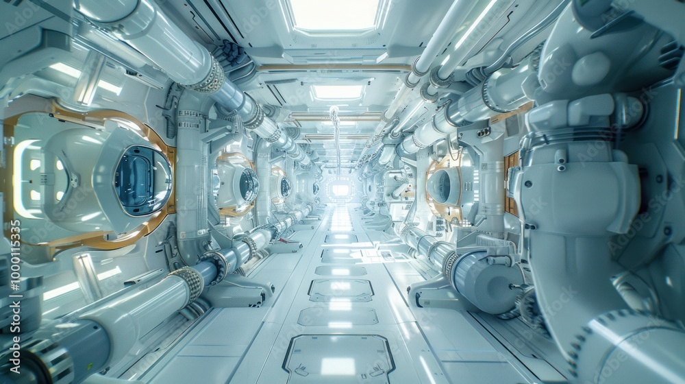 Futuristic Spaceship Corridor Futuristic Spaceship Corridor