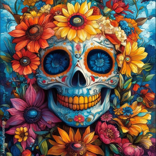 D�a de los Muertos Poster: Celebrating the Vibrant Traditions of Mexican Culture