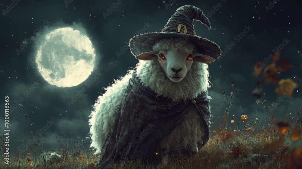 Witch Sheep under the Moonlight. Witch Sheep under the Moonlight.