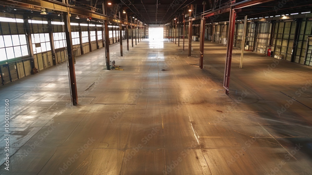 Empty Warehouse with Large Windows Empty Warehouse with Large Windows