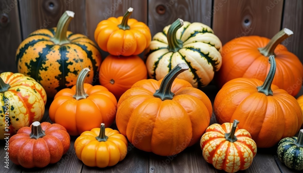 Autumns bounty A vibrant array of pumpkins and squash Autumns bounty A vibrant array of pumpkins and squash