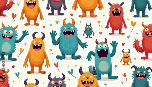 A lively gathering of whimsical monsters
