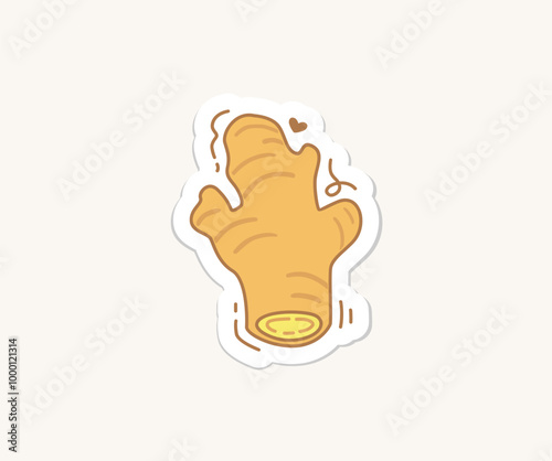 ginger illustration sticker cartoon hand drawn style