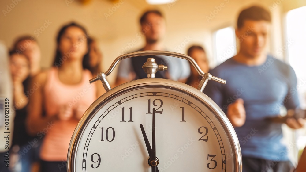 Close up on clock and people feeling hungry waiting time to eat during intermittent fasting diet session, Intermittent fasting concept Close up on clock and people feeling hungry waiting time to eat during intermittent fasting diet session, Intermittent fasting concept
