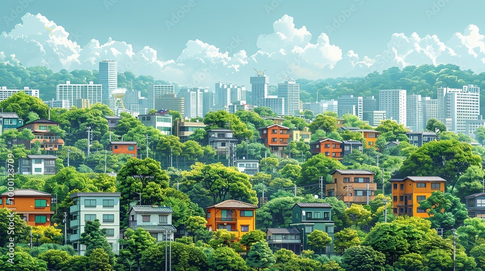 Realistic image showcasing the impact of overpopulation and resource ...