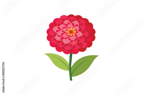  Zinnia flower vector artwork illustration 