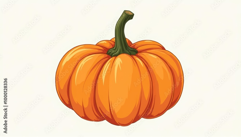 Obraz premium Vibrant orange pumpkin perfect for fall decor