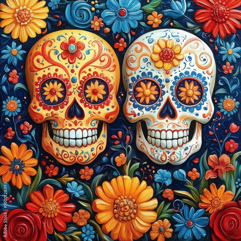 Dark Sugar Skulls: A Mysterious and Intriguing Display of Traditional Mexican Culture Dark Sugar Skulls: A Mysterious and Intriguing Display of Traditional Mexican Culture