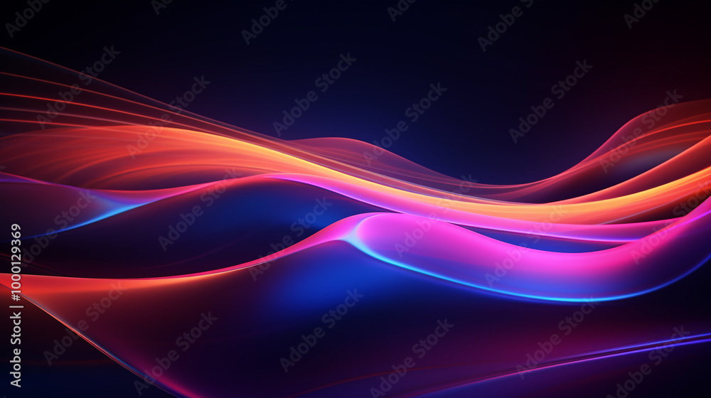 Abstract neon background with glowing lines Abstract neon background with glowing lines