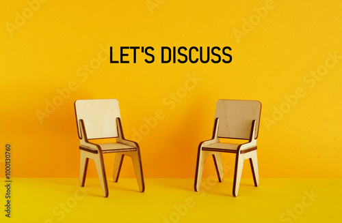 Let's discuss as Communication and Business concept photo