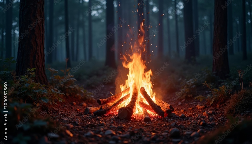 Cozy Campfire in the Woods Cozy Campfire in the Woods